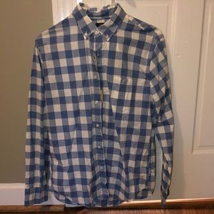 J Crew Checkered Button Up